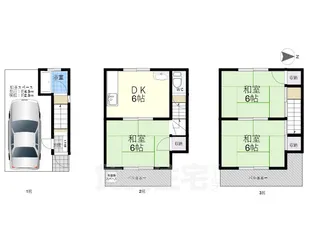 大阪府東大阪市若江西新町1丁目【一戸建】の間取り