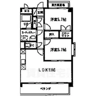 レージュ白砂【3階】の間取り