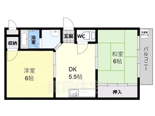 シティ八尾【3階】の間取り