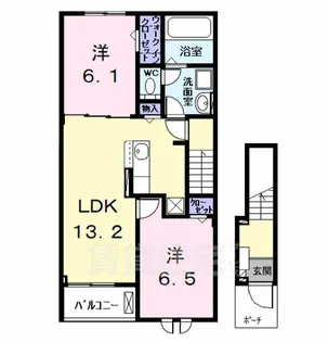 クラヴィーア2【2階】の間取り