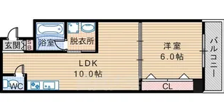 シティーコート大小路【7階】の間取り