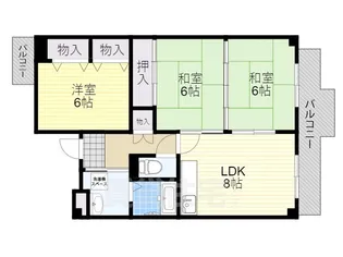 グローバル利倉【2階】の間取り