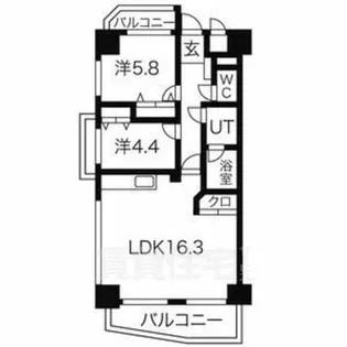 グリーンハイツ庄内通【14階】の間取り
