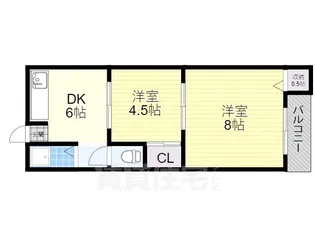 大阪府堺市堺区陵西通【マンション】の間取り