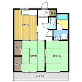 飯田第1コーポ【2階】の間取り