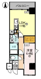 THE RESIDENCE 文化庁前【2階】の間取り