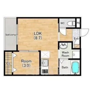 ジーメゾン奈良エルカーサ【1階】の間取り