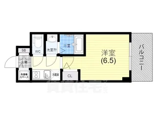 エスリード神戸兵庫駅ミッドポート【13階】の間取り