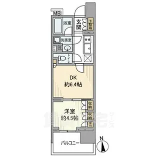 オープンレジデンシア名古屋駅THECOURT【9階】の間取り