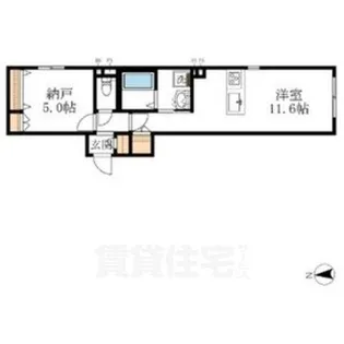 Casita 七ツ松【1階】の間取り