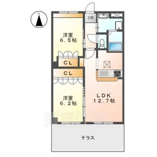 Cross Road【1階】の間取り