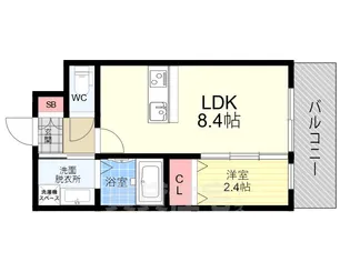 「MJC京都西大路Ⅰ」【5階】の間取り