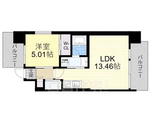 プレジオ三国ASIAN【7階】の間取り