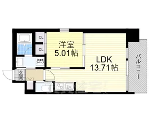 大阪府大阪市淀川区新高5丁目【マンション】の間取り