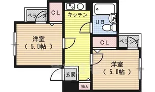 アブレスト西洞院【4階】の間取り