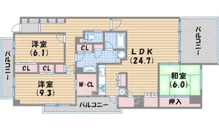 名次町ロジュマン【1階】の間取り