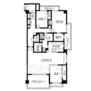 名次町ロジュマン【1階】の間取り
