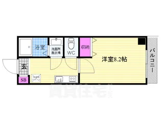 フラッティ今小路【3階】の間取り