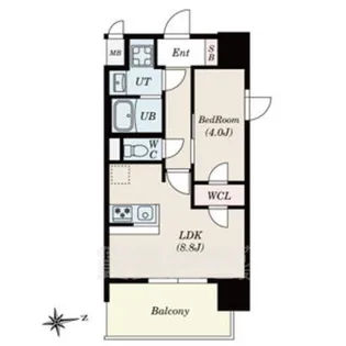 CREST TAPP平安通 【14階】の間取り