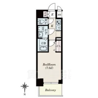 FR2カ月CP☆S-RESIDENCE名駅NorthⅡ【5階】の間取り