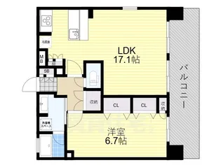 シティライフ新大阪ラブニール【5階】の間取り