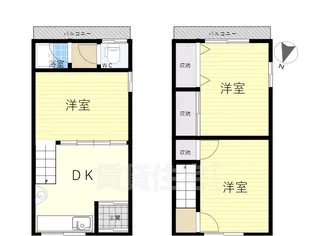 大阪府東大阪市菱屋東2丁目【一戸建】の間取り