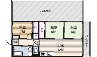 サンパーク万場公園【6階】の間取り