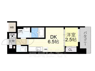 コンフォリア・リヴ京橋【7階】の間取り