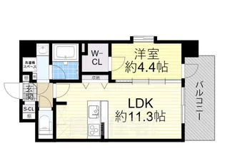 TOP COURT都島【4階】の間取り