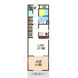 1LDKの間取り画像