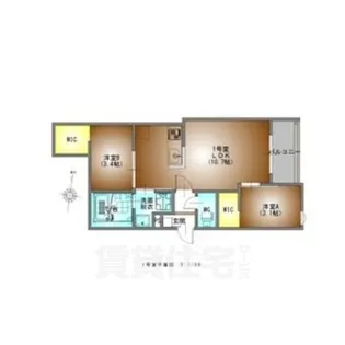 REGALEST妙音通Ⅱ【3階】の間取り