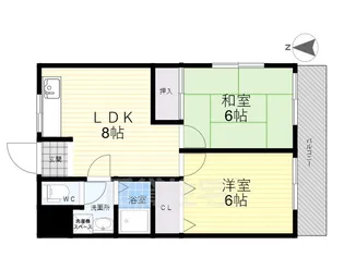 フローラルハイツ【1階】の間取り