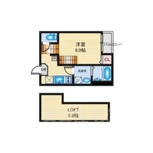 ハーモニーテラス十番町1【2階】の間取り