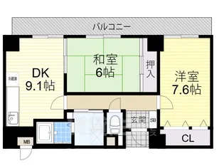 ヴィラ アルデール【1階】の間取り