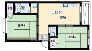 コーポ加藤【2階】の間取り