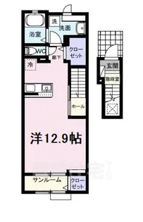 カシェット【2階】の間取り