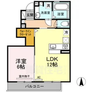 ボン・ファブール【1階】の間取り