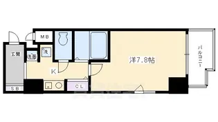 エステムコート京都烏丸3ジャパニズム【5階】の間取り