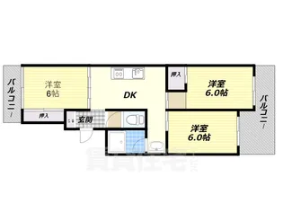 PALMIZIO瓢箪山【4階】の間取り