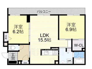 シャーメゾン京都桃山【3階】の間取り