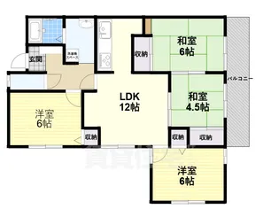 サンメゾン忍海【3階】の間取り