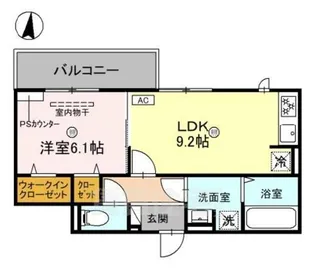 京都府京都市北区紫竹栗栖町【アパート】の間取り