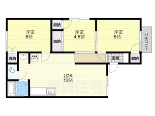 シャトードイワネ13号棟【2階】の間取り