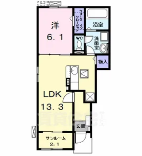 ルチェンテ2【1階】の間取り