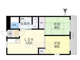大阪府東大阪市鴻池本町【マンション】の間取り