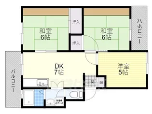大阪府摂津市桜町1丁目【マンション】の間取り