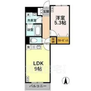 ロータス亀島【6階】の間取り