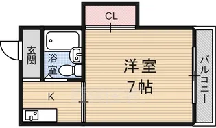 シャンブル深草【1階】の間取り