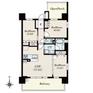 Alivis金山East【5階】の間取り