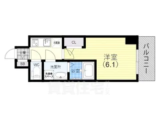 エスリード神戸兵庫駅ミッドポート【12階】の間取り